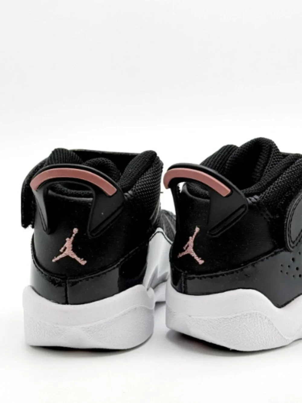 Nike Air Jordan 6 Rings (TD) Toddlers Size 10C Black/White/Rust Pink